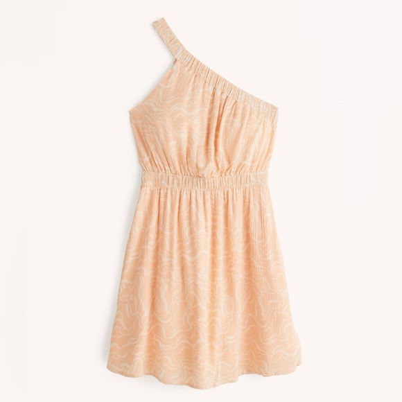 NWOT Abercrombie Asymmetrical Scrunchie Strap Mini Dress, small - Picture 2 of 2